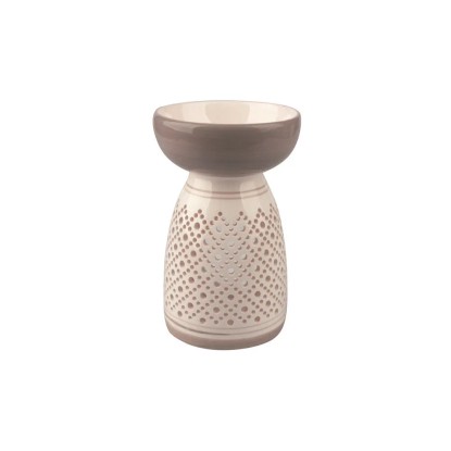 Aromalampa keramická 16 cm, sivobiela Aromalampa keramická 16 cm, sivobiela