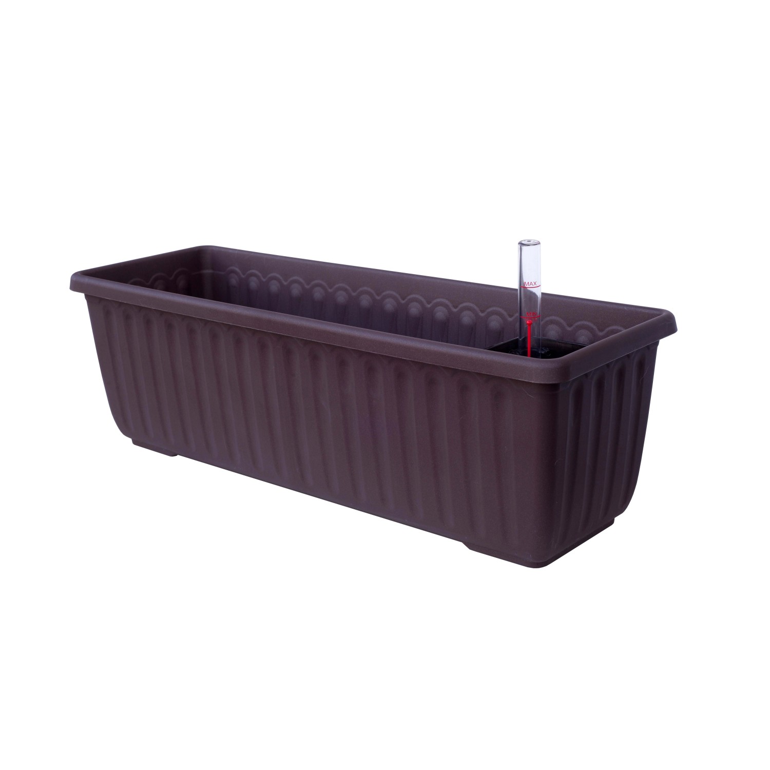 Plastia Samozavlažovací truhlík Siesta Lux čokoládová 80 cm Plastia Samozavlažovací truhlík Siesta Lux čokoládová 80 cm