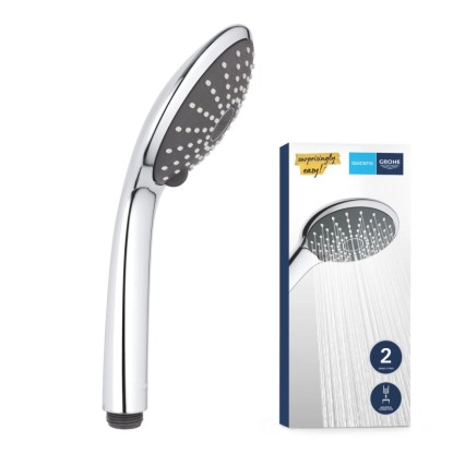 Ručná sprcha Grohe QuickFix Vitalio Joy 110 Duo, chróm. Ručná sprcha s 2 prúdmi a systémom proti vodnému kameňu. Ručná sprcha Grohe QuickFix Vitalio Joy 110 Duo, chróm. Ručná sprcha s 2 prúdmi a systémom proti vodnému kameňu.