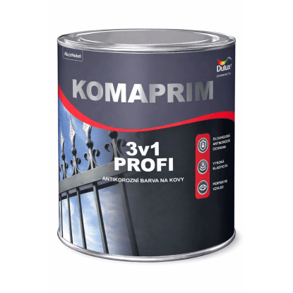 Dulux Antikorózna farba na kovy KOMAPRIM 3v1 PROFI hliník 0,75 l Dulux Antikorózna farba na kovy KOMAPRIM 3v1 PROFI hliník 0,75 l