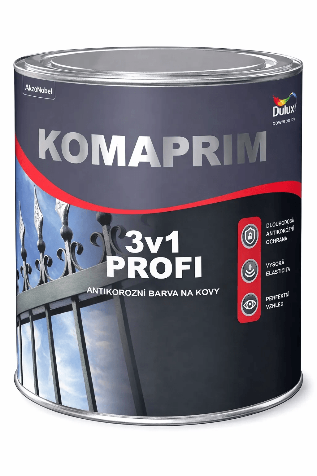 Dulux Antikorózna farba na kovy KOMAPRIM 3v1 PROFI hliník 0,75 l Dulux Antikorózna farba na kovy KOMAPRIM 3v1 PROFI hliník 0,75 l