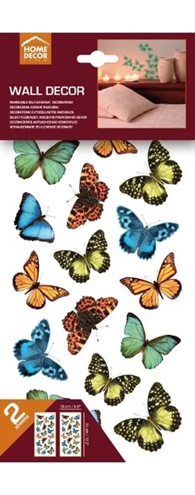 Crearreda Samolepiaca dekorácia Colourful Butterflies Crearreda Samolepiaca dekorácia Colourful Butterflies