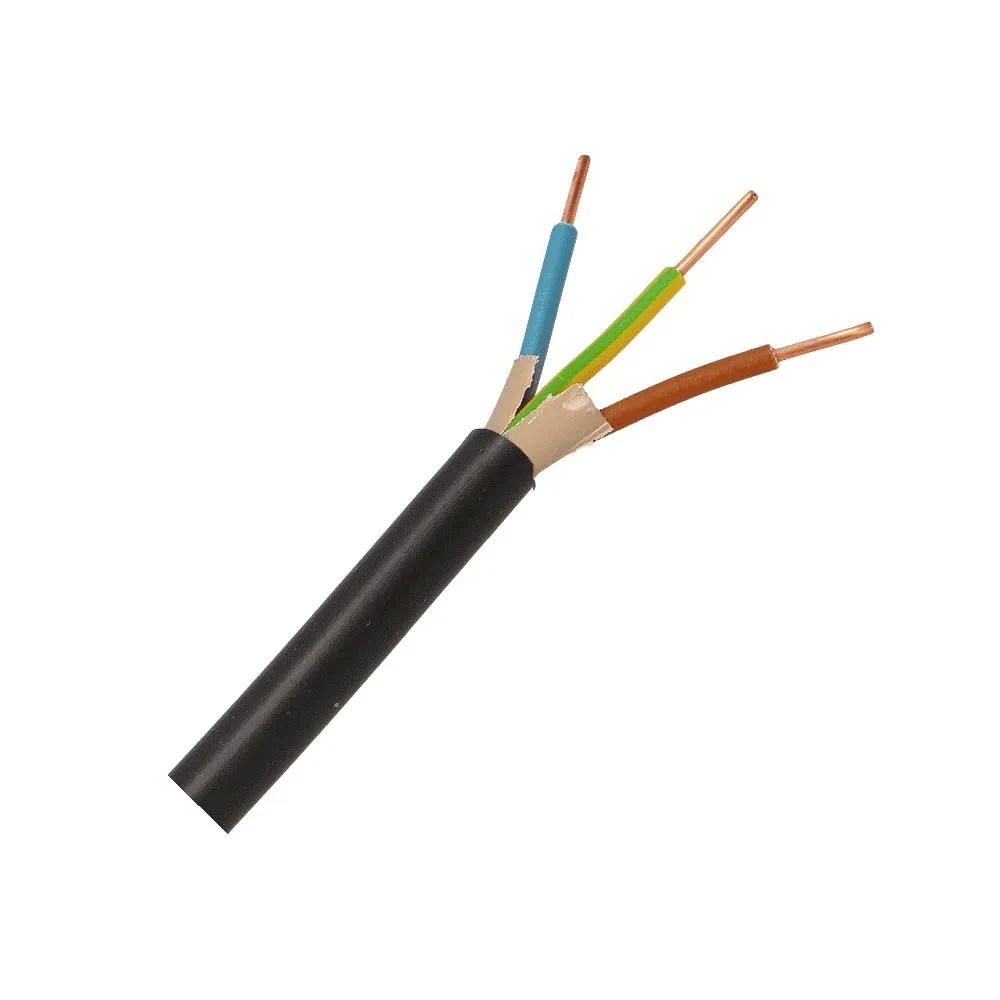 Silový kábel CYKY-J 3x1,5 mm, čierna - metráž Silový kábel CYKY-J 3x1,5 mm, čierna - metráž