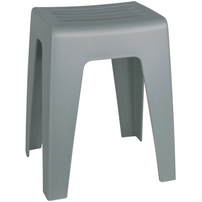 Wenko Plastová kúpeľňová stolička Kumba, sivá, 47 x 38 x 32 cm Wenko Plastová kúpeľňová stolička Kumba, sivá, 47 x 38 x 32 cm
