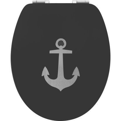 baliv WC sedátko Suapure s dreveným jadrom, SoftClose, čierna/kotva baliv WC sedátko Suapure s dreveným jadrom, SoftClose, čierna/kotva