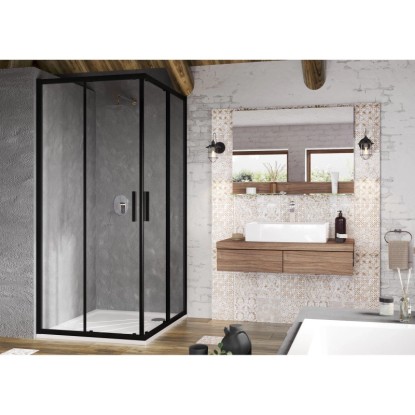 RAVAK Sprchový kút Blix Slim BLSRV2 čierna 90 x 90 cm RAVAK Sprchový kút Blix Slim BLSRV2 čierna 90 x 90 cm