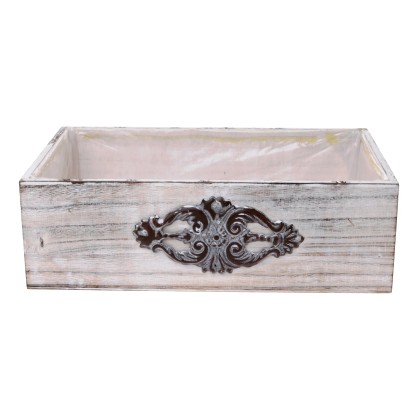 DRAGIMEX Drevený kvetináč šuplíček s ornamentnou úchytkou 35 x 21 x 11 cm DRAGIMEX Drevený kvetináč šuplíček s ornamentnou úchytkou 35 x 21 x 11 cm