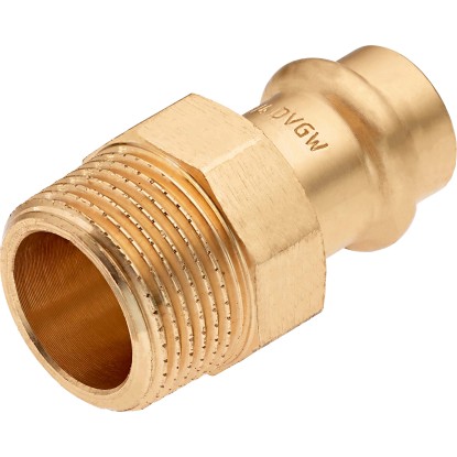 Prechodová vsuvka červená mosadz, pr. 15 mm x 26,4 mm (R 3/4), 1 ks Prechodová vsuvka červená mosadz, pr. 15 mm x 26,4 mm (R 3/4), 1 ks