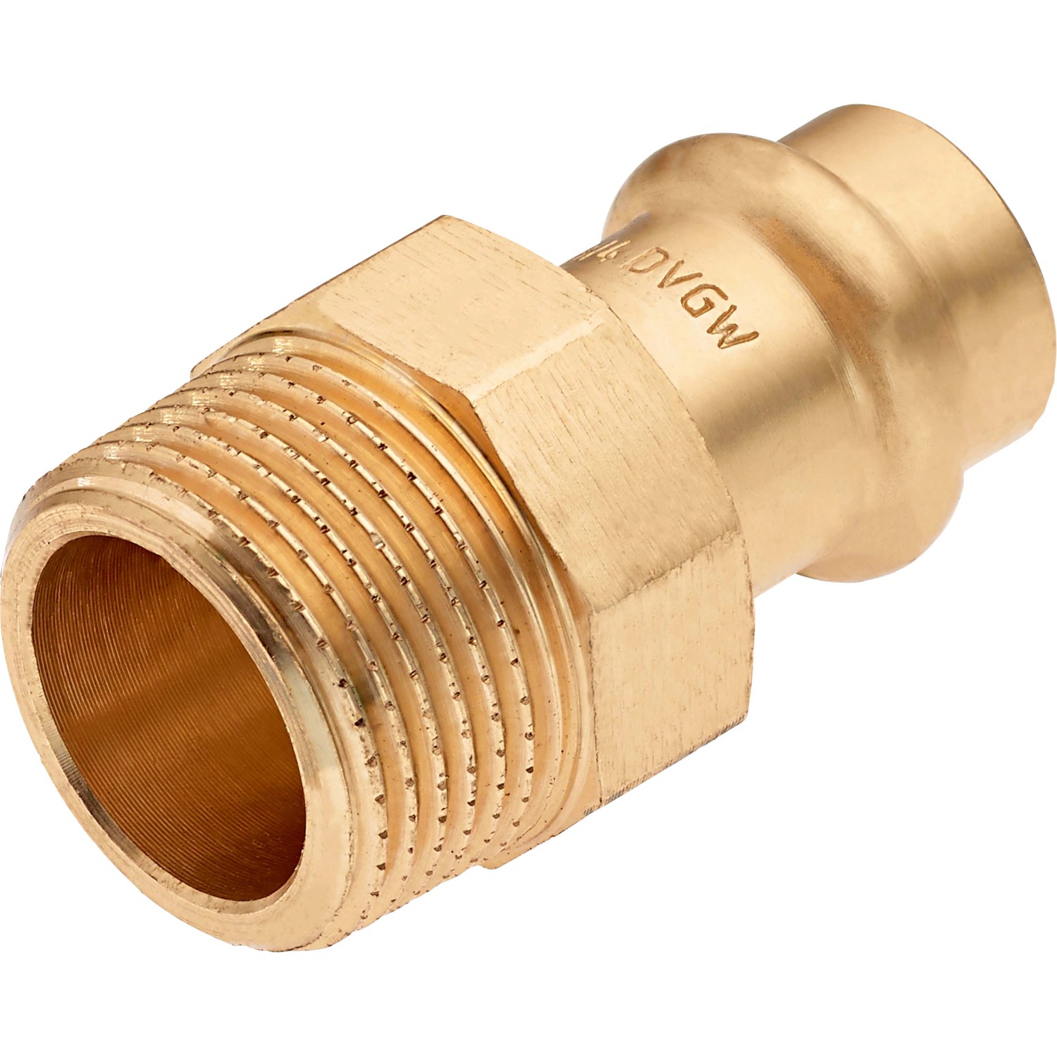 Prechodová vsuvka červená mosadz, pr. 15 mm x 26,4 mm (R 3/4), 1 ks Prechodová vsuvka červená mosadz, pr. 15 mm x 26,4 mm (R 3/4), 1 ks