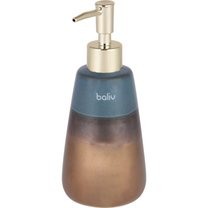 baliv Dávkovač mydla, hnedý/modrý, keramický baliv Dávkovač mydla, hnedý/modrý, keramický