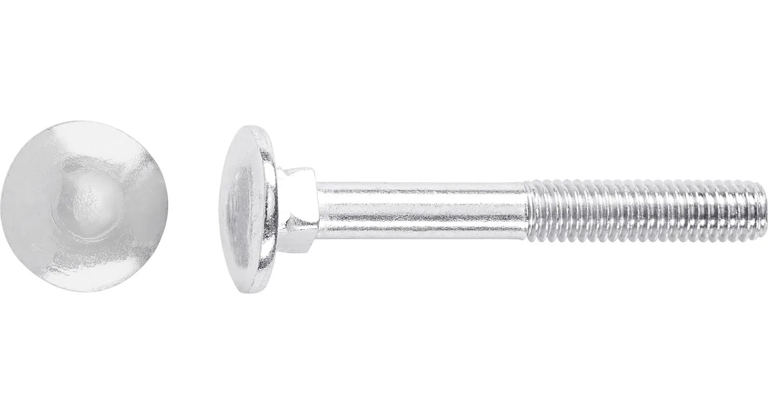 Vrátová skrutka M5 x 40 mm čiastočný závit bielo pozinkovaný - na váhu Vrátová skrutka M5 x 40 mm čiastočný závit bielo pozinkovaný - na váhu