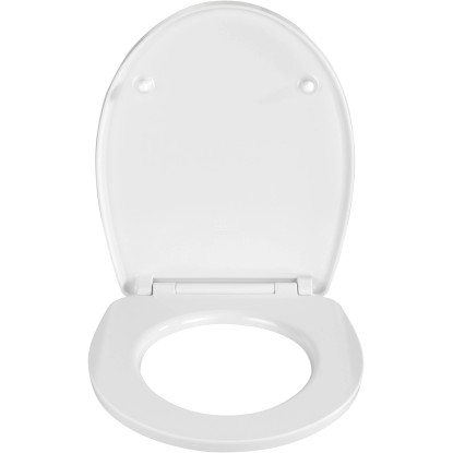 Biele WC sedadlo Wenko Bois Duroplast s otvoreným vekom a pomalým zatváraním. Biele WC sedadlo Wenko Bois Duroplast s otvoreným vekom a pomalým zatváraním.
