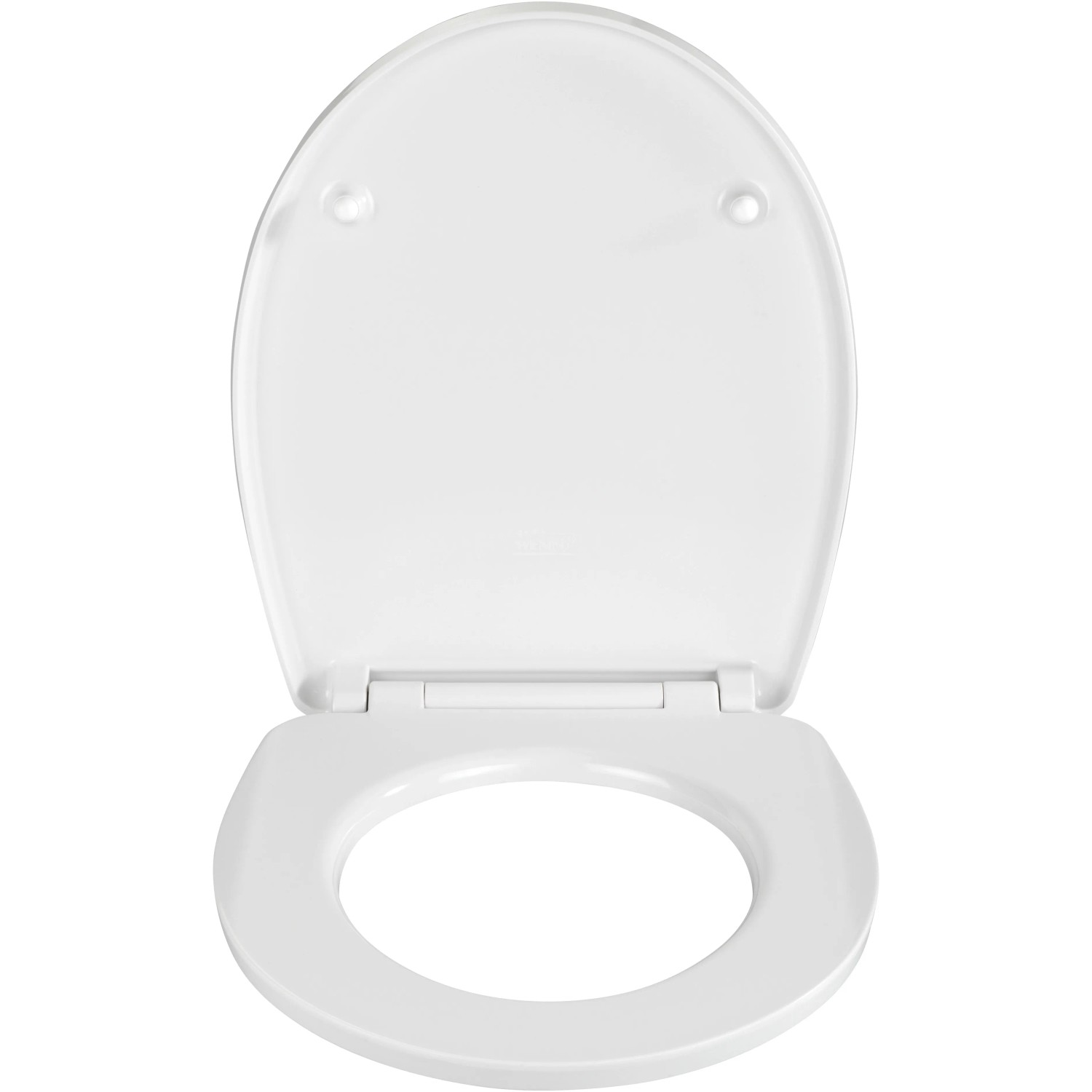Biele WC sedadlo Wenko Bois Duroplast s otvoreným vekom a pomalým zatváraním. Biele WC sedadlo Wenko Bois Duroplast s otvoreným vekom a pomalým zatváraním.