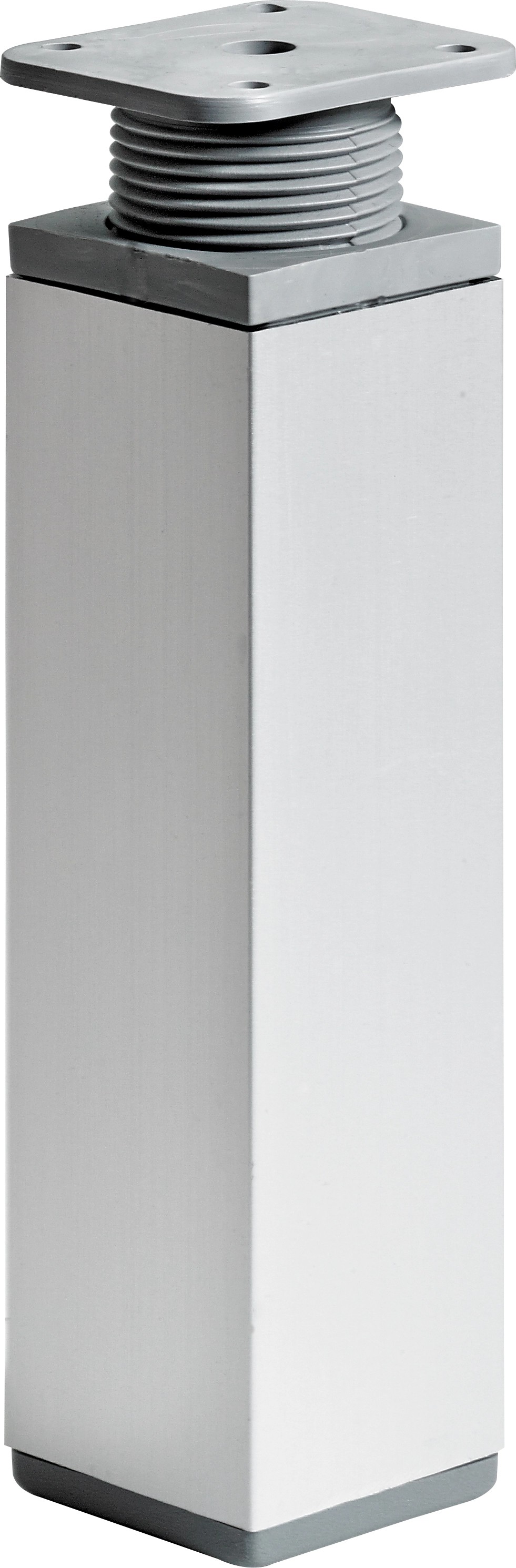 Hettich Nábytková noha hranatá oceľ hliníkový vzhľad 1 ks, 150-165 x 40 x 40 mm Hettich Nábytková noha hranatá oceľ hliníkový vzhľad 1 ks, 150-165 x 40 x 40 mm