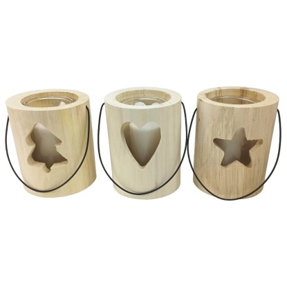 Sunny Garden Drevený lampáš v nórskom štýle rôzne druhy pr. 13 x 15 cm Sunny Garden Drevený lampáš v nórskom štýle rôzne druhy pr. 13 x 15 cm