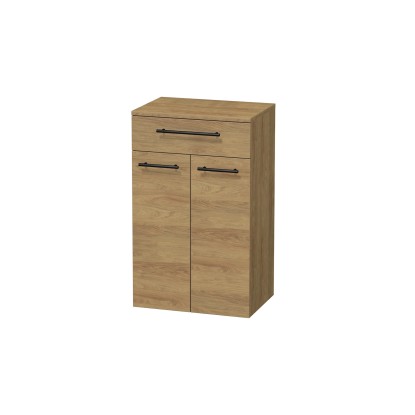 INTEDOOR Nízka skriňa BEE, úchyt čierny, 1 zásuvka, 2 dvere, š.50cm, dub Hickory INTEDOOR Nízka skriňa BEE, úchyt čierny, 1 zásuvka, 2 dvere, š.50cm, dub Hickory