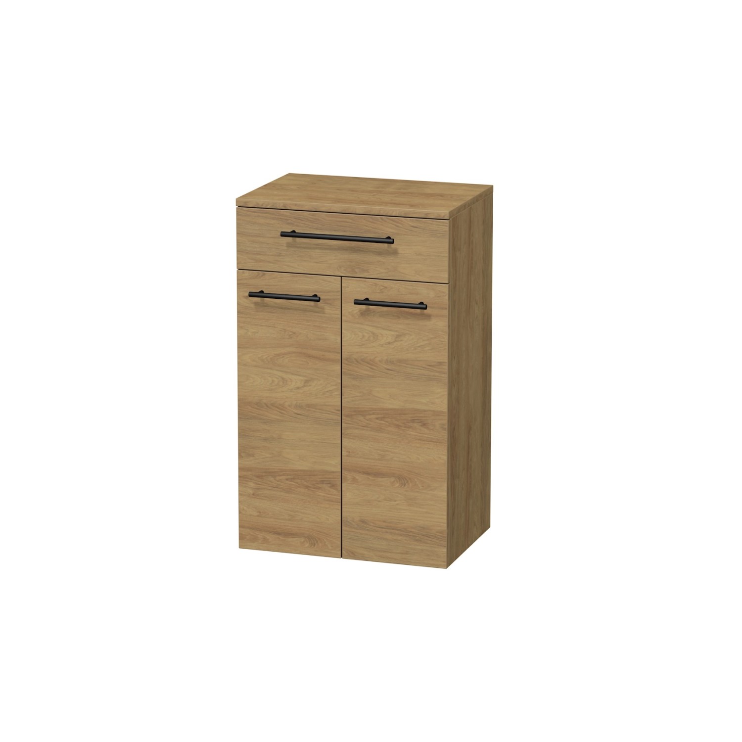 INTEDOOR Nízka skriňa BEE, úchyt čierny, 1 zásuvka, 2 dvere, š.50cm, dub Hickory INTEDOOR Nízka skriňa BEE, úchyt čierny, 1 zásuvka, 2 dvere, š.50cm, dub Hickory