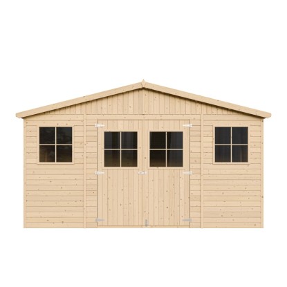 Timbela Drevený záhradný domček M331+M331G s podlahou, 401 x 297 cm Timbela Drevený záhradný domček M331+M331G s podlahou, 401 x 297 cm
