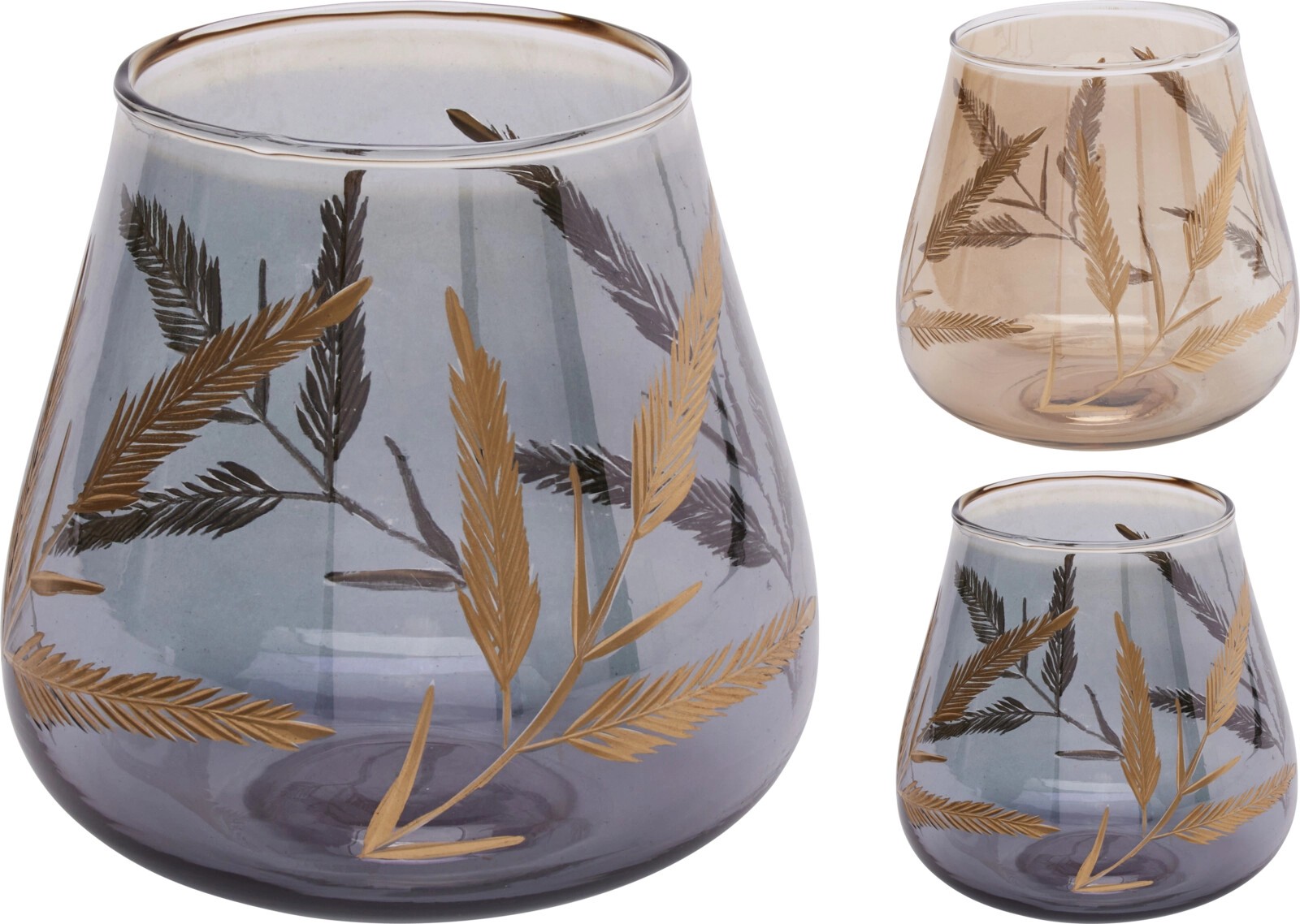 Koopman Sklenený svietnik na čajovú sviečku rôzne druhy 12 x 12 cm, 1 ks Koopman Sklenený svietnik na čajovú sviečku rôzne druhy 12 x 12 cm, 1 ks