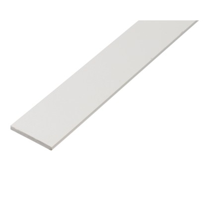Plochá tyč 2 mm x 20 mm x 2600 mm biela Plochá tyč 2 mm x 20 mm x 2600 mm biela