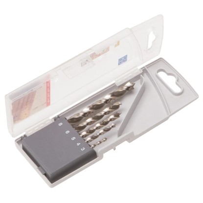 LUX-TOOLS Súprava vrtákov do tvrdého dreva HSS-G, 5dielna (pr. 3/4/5/6/8 mm) LUX-TOOLS Súprava vrtákov do tvrdého dreva HSS-G, 5dielna (pr. 3/4/5/6/8 mm)
