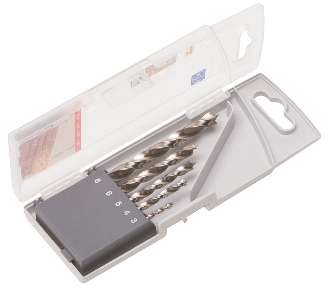 LUX-TOOLS Súprava vrtákov do tvrdého dreva HSS-G, 5dielna (pr. 3/4/5/6/8 mm) LUX-TOOLS Súprava vrtákov do tvrdého dreva HSS-G, 5dielna (pr. 3/4/5/6/8 mm)