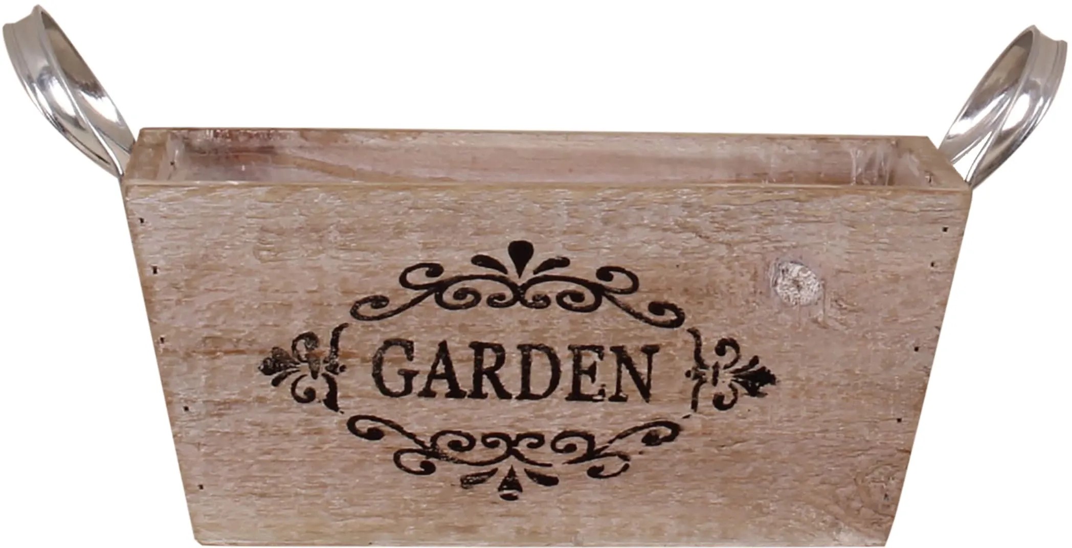 Drevená debna "Home" s kovovými rukoväťami, hnedá, 22,5 x 13 x 10 cm Drevená debna "Home" s kovovými rukoväťami, hnedá, 22,5 x 13 x 10 cm