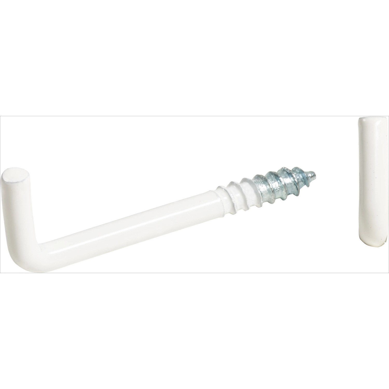 Skrutkovací hák rovný pozinkovaný priemer 3 mm x 40 mm biely, 4 ks Skrutkovací hák rovný pozinkovaný priemer 3 mm x 40 mm biely, 4 ks
