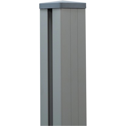 GroJaLumino Stĺpik vr. krytky na zabetónovanie striebrosivý 9 x 9 x 150 cm GroJaLumino Stĺpik vr. krytky na zabetónovanie striebrosivý 9 x 9 x 150 cm