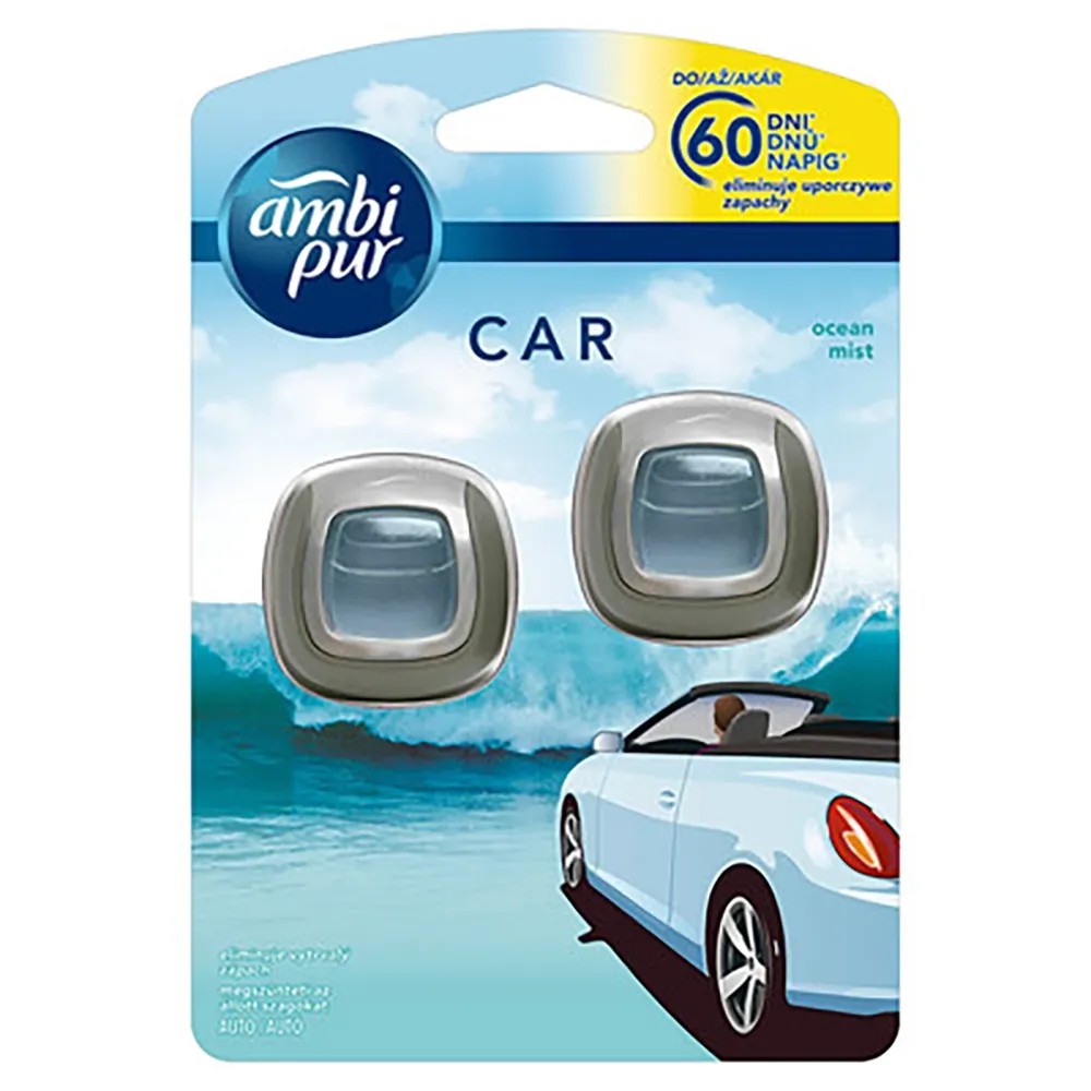 Ambi Pur Vôňa do auta CAR Jaguar Duopack Mist 2 x 2 ml Ambi Pur Vôňa do auta CAR Jaguar Duopack Mist 2 x 2 ml
