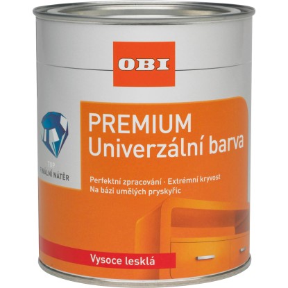 OBI Univerzálna farba PREMIUM vysoko lesklá enziánová modrá 375 ml OBI Univerzálna farba PREMIUM vysoko lesklá enziánová modrá 375 ml