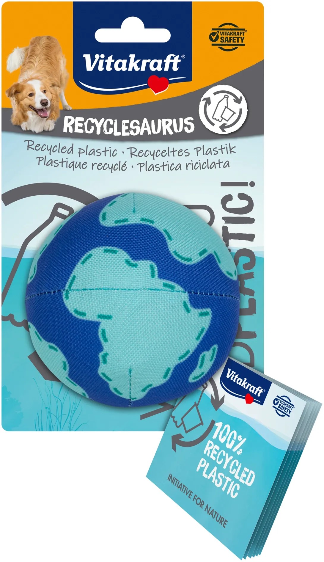 Vitakraft Hračka pre psov Recyclesaurus Dino Planet 10 cm Vitakraft Hračka pre psov Recyclesaurus Dino Planet 10 cm