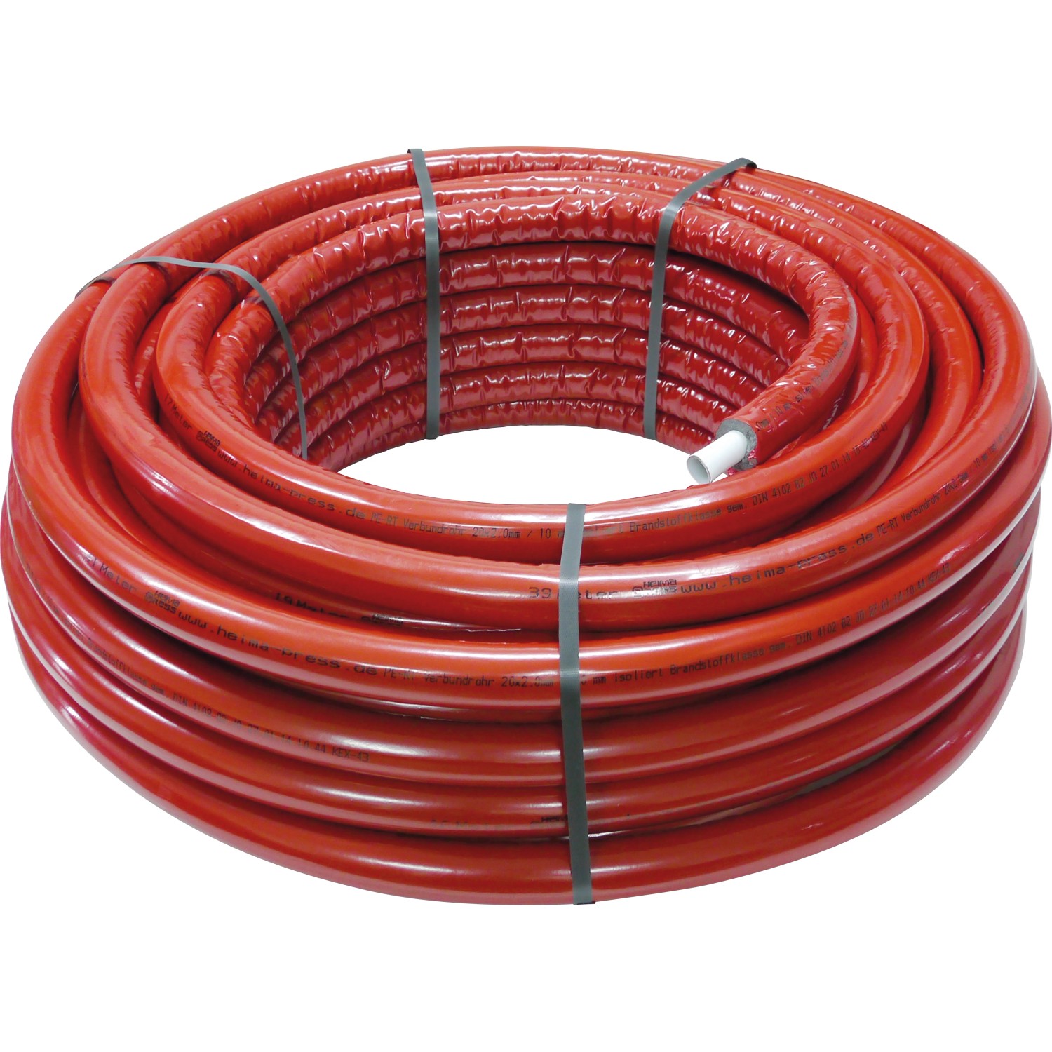 Pipetec Izolovaná viacvrstvová komp. rúrka DVGW, červená, pr. 26 x 3mm, role 25m Pipetec Izolovaná viacvrstvová komp. rúrka DVGW, červená, pr. 26 x 3mm, role 25m