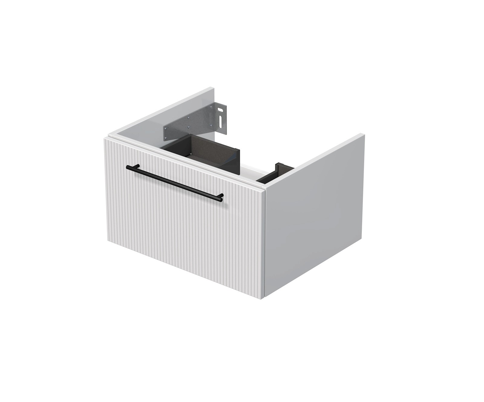 INTEDOOR Kúpeľ.skriňa pod dosku BEE, úchyt čierny, š. 60 cm, biela 3D pruhy INTEDOOR Kúpeľ.skriňa pod dosku BEE, úchyt čierny, š. 60 cm, biela 3D pruhy