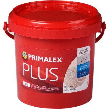 PRIMALEX Vnútorný maliarsky náter Plus biely 1 l PRIMALEX Vnútorný maliarsky náter Plus biely 1 l
