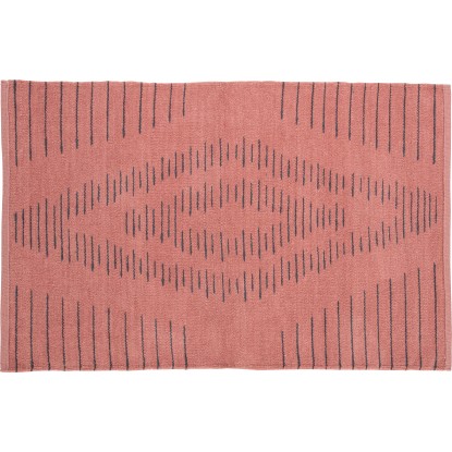 OBI Bavlnený koberec vzorovaný terakotovo-čierny 60 x 90 cm OBI Bavlnený koberec vzorovaný terakotovo-čierny 60 x 90 cm