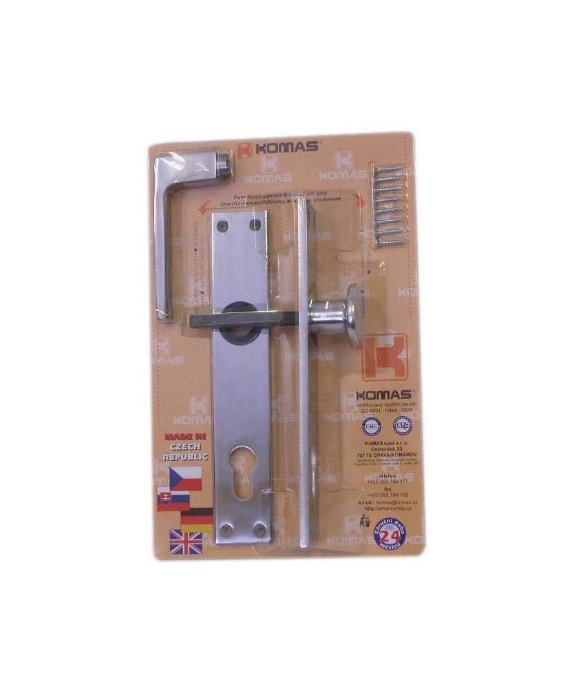 Komas Dverné kovanie Al 26104, kľučka-guľa, hliník, PZ/90 Komas Dverné kovanie Al 26104, kľučka-guľa, hliník, PZ/90