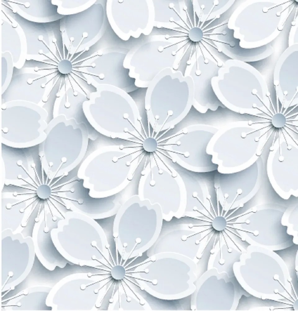 Gekkofix Samolepiaca fólia, sivo-biele kvety, 45 x 200 cm Gekkofix Samolepiaca fólia, sivo-biele kvety, 45 x 200 cm