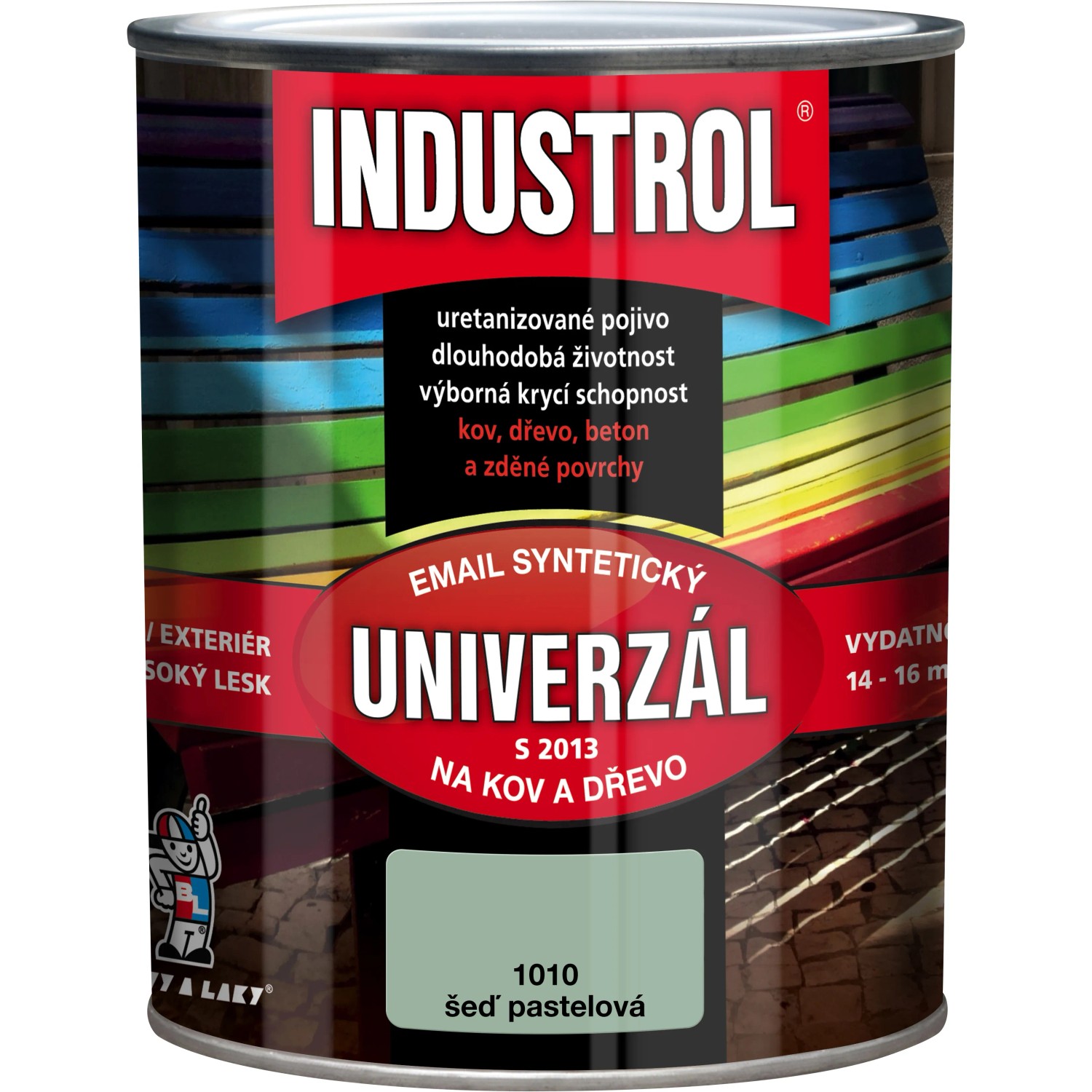 INDUSTROL Email na kov a drevo S2013 UNIVERZÁL 1010 pastelovo sivá 750 ml INDUSTROL Email na kov a drevo S2013 UNIVERZÁL 1010 pastelovo sivá 750 ml