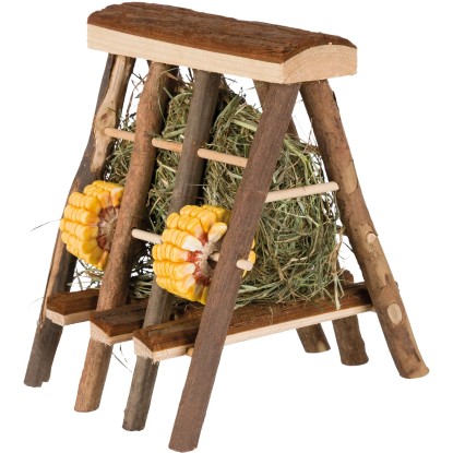 Trixie Krmelec na seno so senom a kukuričnými klasmi 17 cm x 20 cm x 17 cm Trixie Krmelec na seno so senom a kukuričnými klasmi 17 cm x 20 cm x 17 cm