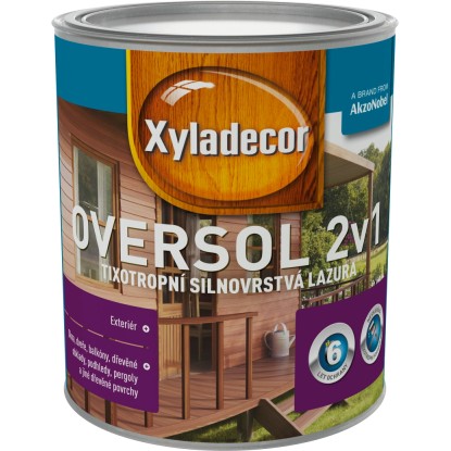 Xyladecor Tixotropná hrubovrstvá lazúra Oversol 2v1 biela krycia 0,75 l Xyladecor Tixotropná hrubovrstvá lazúra Oversol 2v1 biela krycia 0,75 l