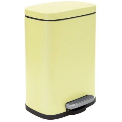 Spirella Nášľapný odpadkový kôš Akira, žltá matná, 5 l Spirella Nášľapný odpadkový kôš Akira, žltá matná, 5 l