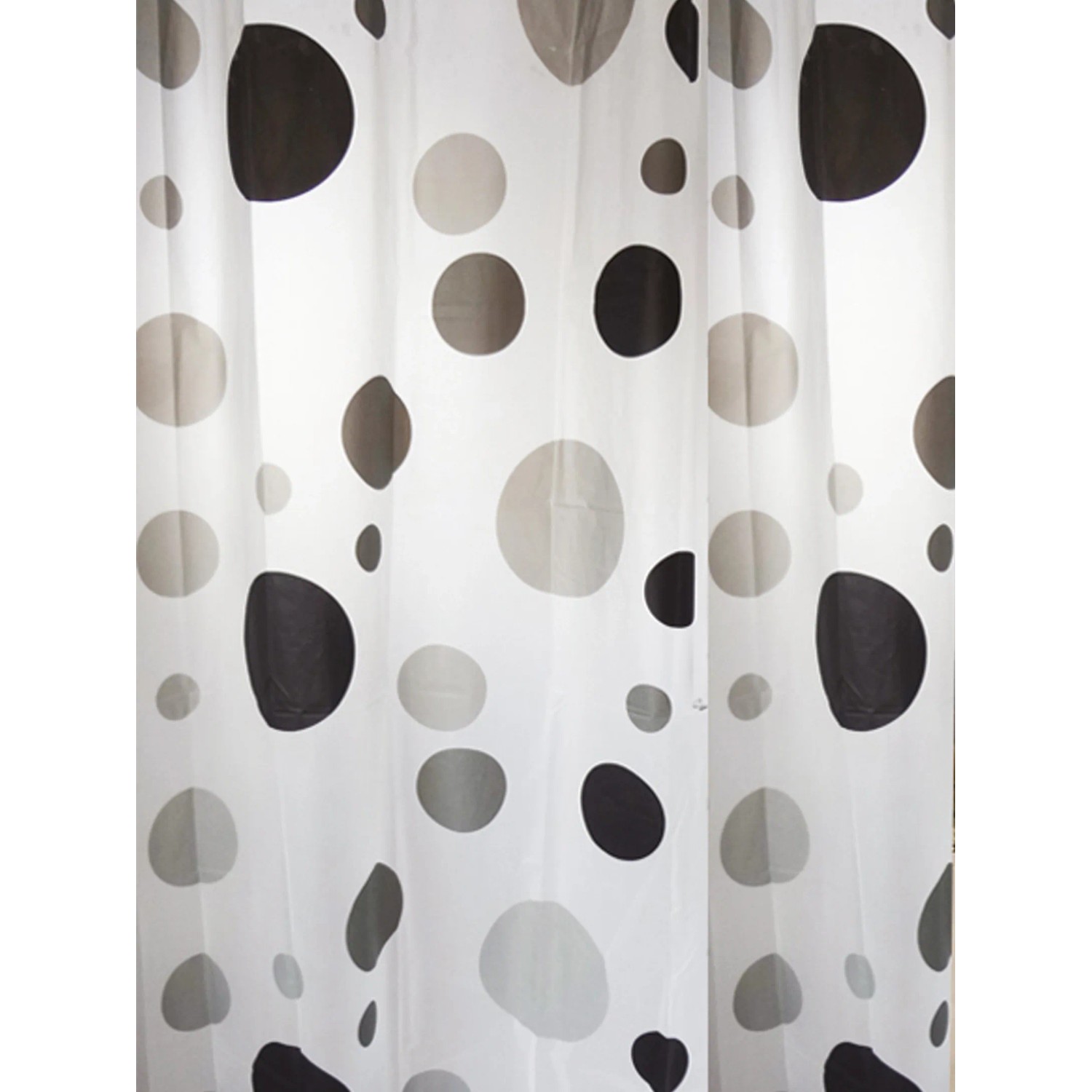 Sprchový záves Kruhy 180 cm x 200 cm čierno-biely Sprchový záves Kruhy 180 cm x 200 cm čierno-biely