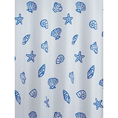 Spirella Sprchový záves textilný Concha 180 cm x 200 cm morská modrá Spirella Sprchový záves textilný Concha 180 cm x 200 cm morská modrá