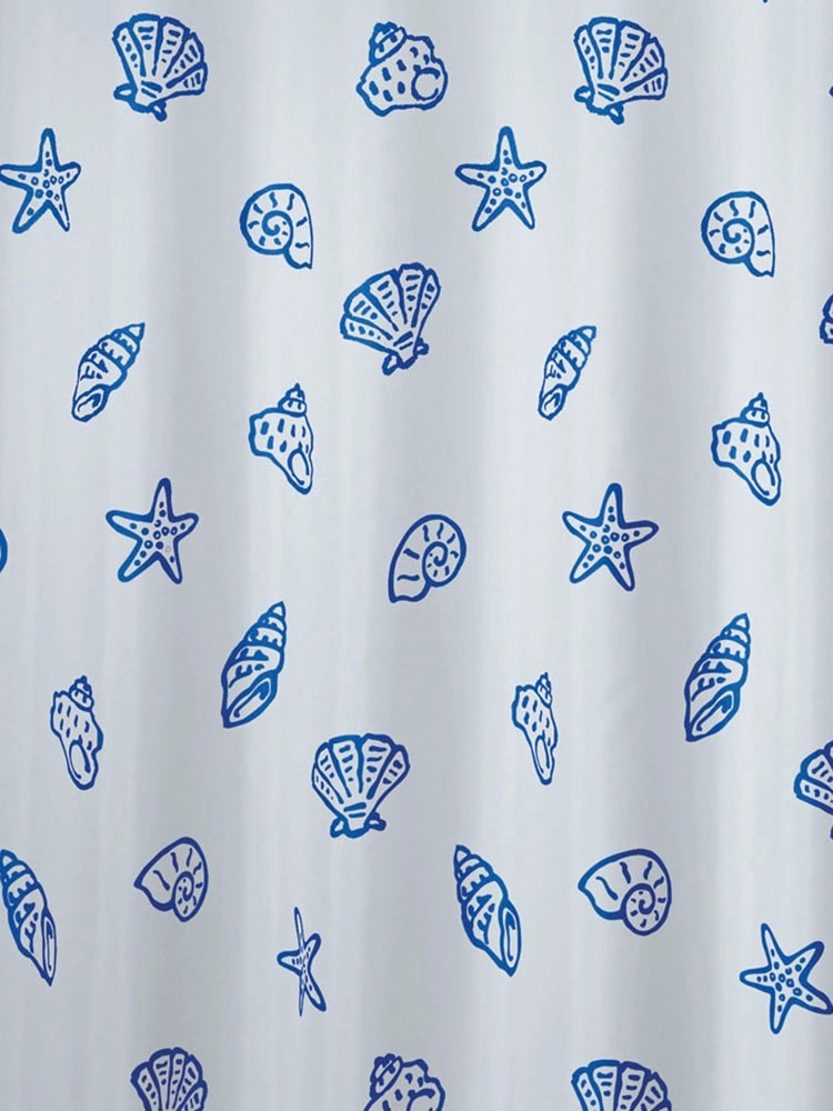 Spirella Sprchový záves textilný Concha 180 cm x 200 cm morská modrá Spirella Sprchový záves textilný Concha 180 cm x 200 cm morská modrá