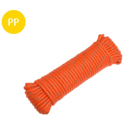 Conacord Reflexné lano oranžové 16x opletené, max. 15 kg, pr. 4,8 mm x 15 m Conacord Reflexné lano oranžové 16x opletené, max. 15 kg, pr. 4,8 mm x 15 m