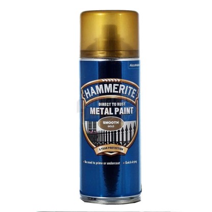 Hammerite Priamo na hrdzu farba na železné kovy v spreji hladká zlatá 400 ml Hammerite Priamo na hrdzu farba na železné kovy v spreji hladká zlatá 400 ml