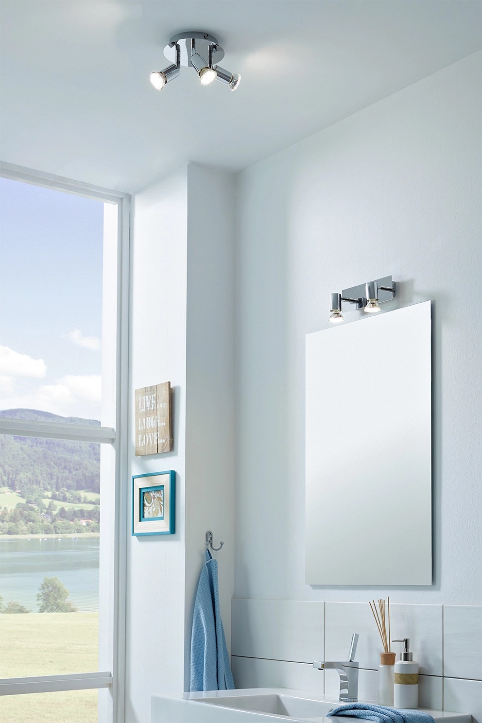 Briloner LED nástenné svietidlo Splash 2-ramenné Briloner LED nástenné svietidlo Splash 2-ramenné