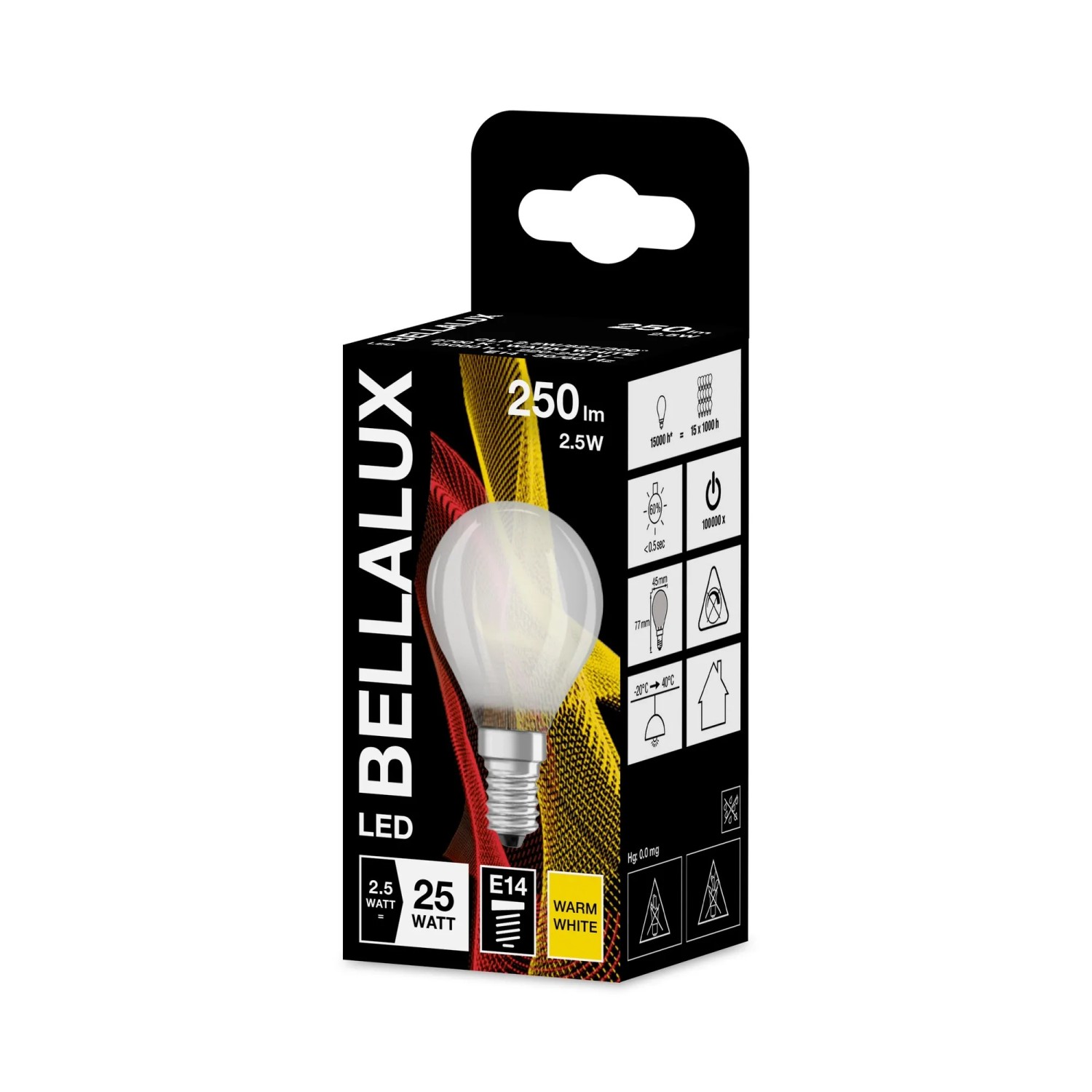 BELLALUX LED žiarovka CLP25 2,5 W E14 2700 K Filament matná BELLALUX LED žiarovka CLP25 2,5 W E14 2700 K Filament matná