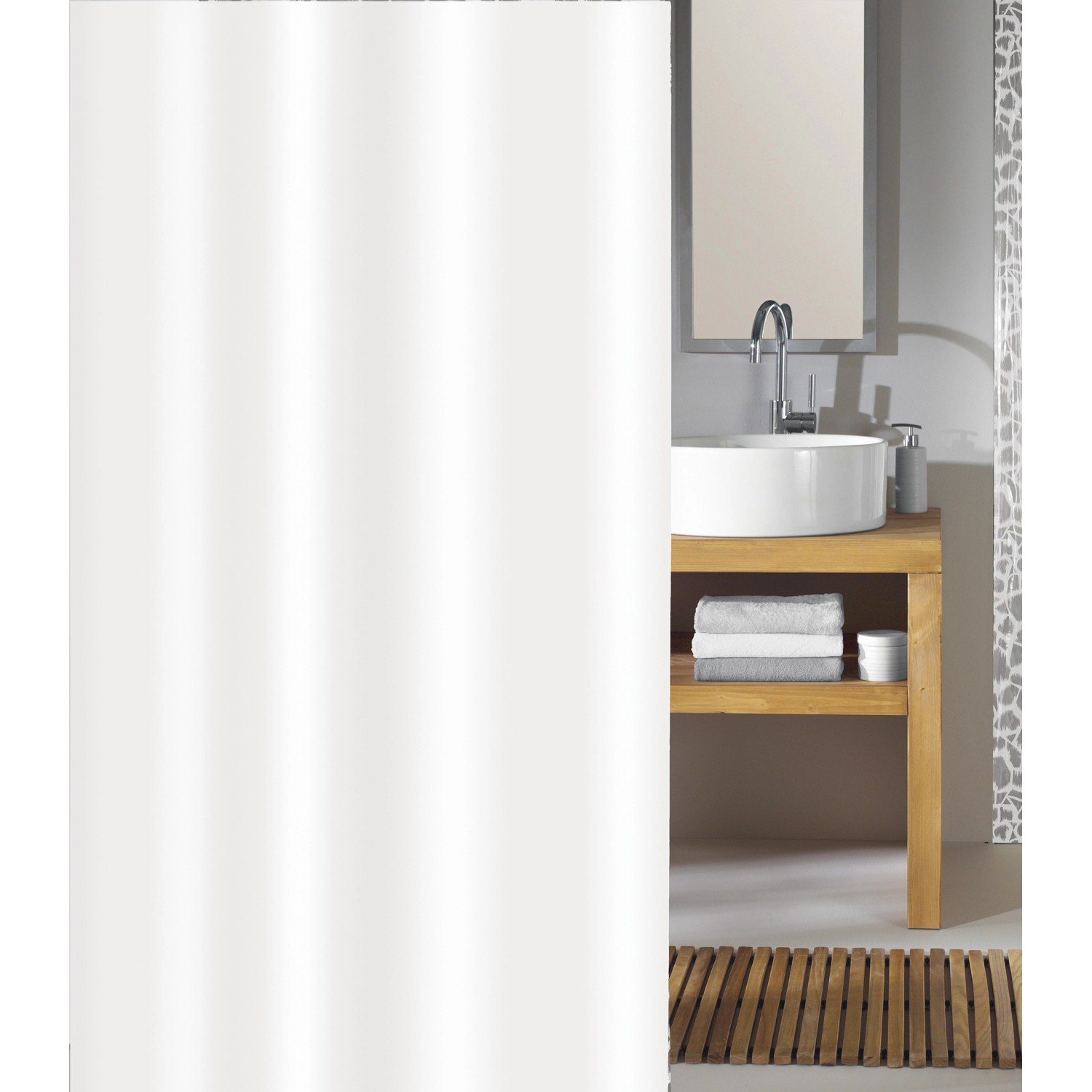 Kleine Wolke Sprchový záves Phönix biely 180 cm x 200 cm Kleine Wolke Sprchový záves Phönix biely 180 cm x 200 cm